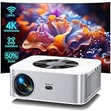 Beamer【Autofokus/Trapezkorrektur】 Full HD 1080P WiFi Bluetooth Projektor 4K...