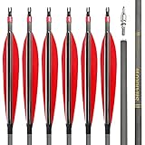 SHARROW Bogenschießen Carbonpfeile 30 Zoll Carbon Pfeile Jagd Ziel Praxis Pfeile Spine...