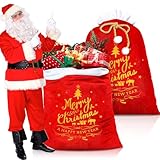 Vautvis Weihnachtssack Groß, Geschenktüten Weihnachten, 2 Stück Geschenksack...