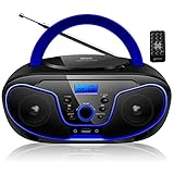 Tragbarer CD-Player | Boombox | CD/CD-R | USB | FM Radio | AUX-Eingang |...