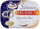 Appel Sardinenfilets - Zarte Ölsardinen Piri Piri – Pikant gewürzte Fischfilets in...