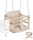 MAMOI® Babyschaukel, Schaukel Indoor, Holzschaukel für Baby und Kinder,...