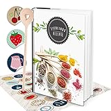 Logbuch-Verlag Geschenk SET Rezeptbuch eigenes Kochbuch + bunte Küchenaufkleber...