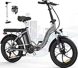 HITWAY E Bike Elektrofahrrad 20' Fat Tire E-Fahrrad klapprad,250W/36V/11,2Ah...