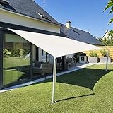 Sunnylaxx 3x4m Sonnensegel Rechteckig, Wasserdicht Sonnenschutz Sunsegel Color Creme, 95%...