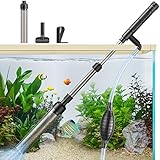 bedee Manueller Aquarium Mulmsauger, Aquarium Vakuum Kiesreiniger, 3 in1...