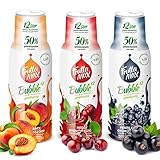 3 x 500 ml Getränkesirup Frucht Sirup | Johannisbeeren-Kirschen-Pfirsiche...