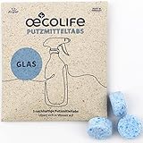 oecolife Glasreiniger Putzmittel Tabs, 3x Reiniger für Glas, plastikfrei,...