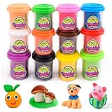 12 Pack Knete Set, DIY Modellierung Composite Playdough Spielzeug für Kinder,...