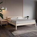 Hansales Holzbett 200x200 cm Kaja Scandi Style aus unbehandeltem hartem FSC® Birken...