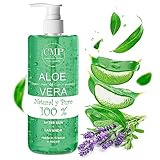 Aloe Vera und Lavendel, 100 % reines und natürliches After-Sun-Gel, erfrischend,...