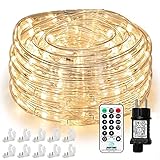 Nurkoo 10m LED Lichtschlauch, 240 LEDs Lichterschlauch IP65 Wasserfest, Lichterkette...