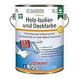 Kronen/ Jaeger Holz-Isolier- und Deckfarbe 319 2,5 Liter ,Weiß Matt, Aquarell