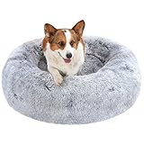 HMTOPE Orthopädisches Hundebett rund Hundekissen Hundesofa Katzenbett Donut...