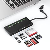 USB C USB 3.0 Kartenlesegerät, 7 in 2 XD Kartenleser USB C für CF,SD, XD,MS,TF,Micro...