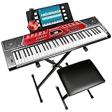 RockJam 61 Key Keyboard Piano Kit with Pitch Bend