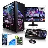 Megaport Komplett Set Gaming PC Striker AMD Ryzen 7 5700X 8X 4.60 Turbo • 24'...