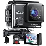 Surfola Action Cam 4K, Unterwasserkamera 40M Wasserdicht 20MP EIS Bildstabilisierun 170°...