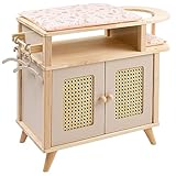 howa Puppenwickeltisch Puppenschrank aus Holz miniflowers Puppenmöbel mit...