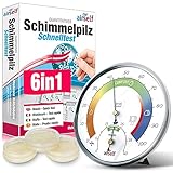 Schimmeltest + Thermohygrometer: Zum Check der Schimmelbelastung für bis zu 6 Räume....