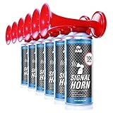 2 x AAB Signal Horn – Laut Fanfare 106 dB(A), Fussball Fanartikel Mit Nicht Brennbarem...