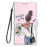 TYWZ Bunt Bemalt Full Body Hülle für iPhone 14 Plus,Brieftasche PU Leder Case...