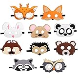 JAHEMU Tiermasken Filz Masken Kindermasken Halloween Maske Partymasken...