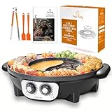 Food Party Hot Pot und Tischgrill Elektrisch Hotpot Topf Elektrogrill 220V 2200W...