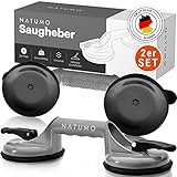 NATUMO® Saugheber [2er Set] - Glassauger mit 100kg Tragkraft - Vakuumheber mit...