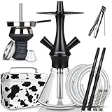 Mini Shisha Set 2 Schläuche 2 Anschlüsse | Klein Shisha Komplettset mit Premiun Shisha...