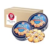 Dänische Butterkekse Cookies, Gebäckmischung - Blau Nostalgie Dose 2er Pack (2 x 454 g)...