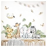 Grandora XXL Wandsticker Set Safari Tiere Wandtattoo Baby Kinderzimmer DL810-2