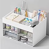 DoocliB schreibtisch organizer mit 4 schubladen, Multifunktionaler, Platzsparendes Desk...