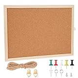 Pinnwand Kork 20x30cm, Pinwand mit Holzrahmen, Korkwand Pinnwand Klein, Cork Board...