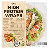 High Protein Wraps low carb, 8 Protein Tortilla á 40 g, vegan & kohlenhydratarm,...