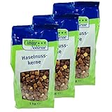 Cuisine Noblesse - 3er Pack Premium Haselnusskerne 1 kg Packung in Gastro-Qualität - 100%...