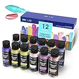 INK LAB Acrylfarbe Schillernde 12 Chamäleonfarben Ungiftig Acrylfarben Set für Leinwand...