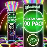 Glow Mind 100 Ultra Helle Knicklichter Party Set für Kinder – Leuchtende Armbänder und...