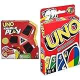 Mattel Games HCC21 - UNO Triple Play Kartenspiel, Spielzeug ab 7 Jahren & W2087 - UNO...