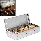 Smoker Box, BBQ Holzspäne Smoker Box für Gas- oder Holzkohlegrills Heavy Duty Edelstahl...