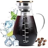 DUJUST Cold Brew Coffee Maker aus Glas (1.3L), Kaffeebereiter mit Doppelten...