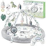 Nukido Interaktives Spielbogen Baby 5in1 Krabbeldecke für Baby Spielmatte Laufstall Baby...