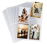 50er Fotohüllen DIN-A4, 4-Fach Geteilt Fotosichthüllen, Transparent Postkartenhüllen,...