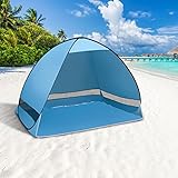 Gimisgu Strandmuschel Pop Up Strandzelt UV Schutz Sun Shelter für 2-3 Personen Tragbar...
