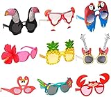 KAHEIGN Luau Party Sonnenbrille, 9 Paar Partybrille Lustige Hawaiianische Brille,...