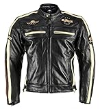 Motorradjacke XLS Classic One für Herren schwarz Retro Bikerjacke herausnehmbares...