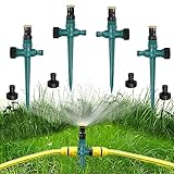 4 Stück Rasensprenger 360° Drehbarer Gartensprenger Garten Sprinkler,...