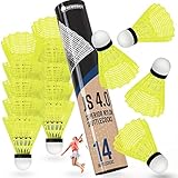 Weidebach® 14er Federball Set Plus eBook Training, Badminton Bälle gelb,...