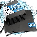 bonsport Pool Unterlegmatte Poolmatte 12 Stück - Bodenschutz Matte für den...