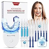 Teeth Whitening Kit, Bledras Professionelles Zähne Bleaching Set, 12 Bleaching Gel, 3...